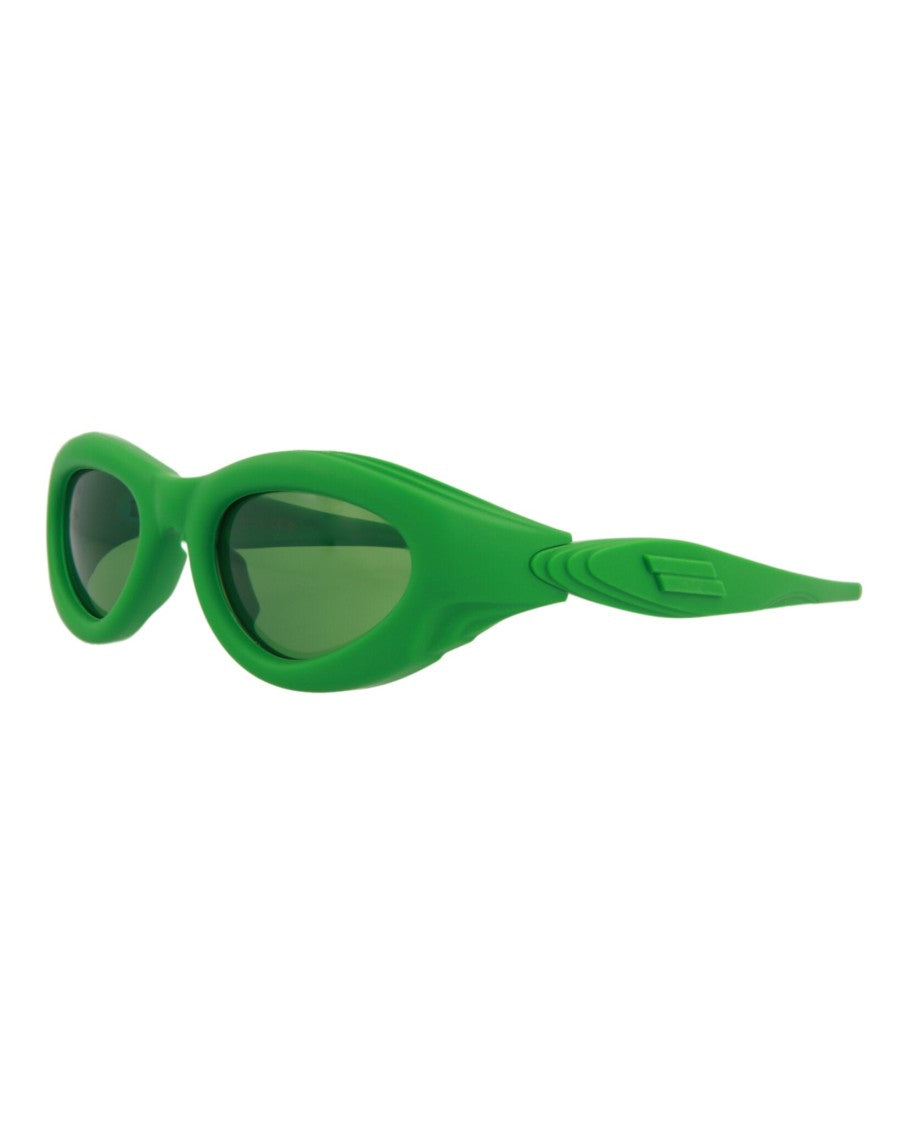 Bottega Veneta Round-Frame Injection Sunglasses With Saddle Nose Bridge