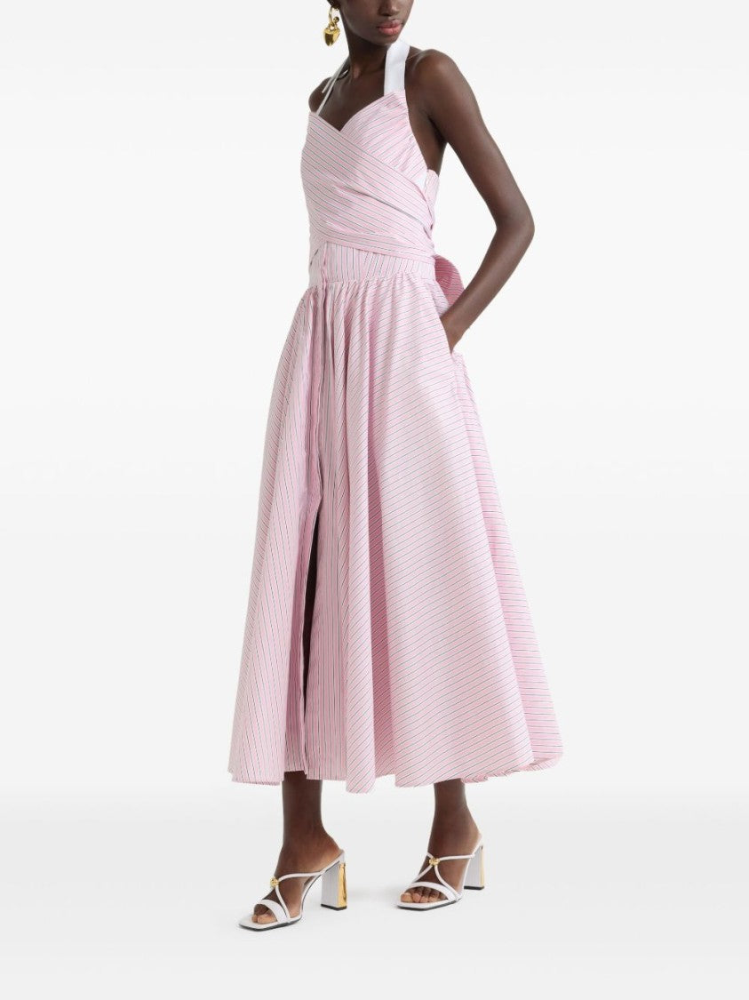 Patou Halter Neck Maxi Dress With Flowing Skirt