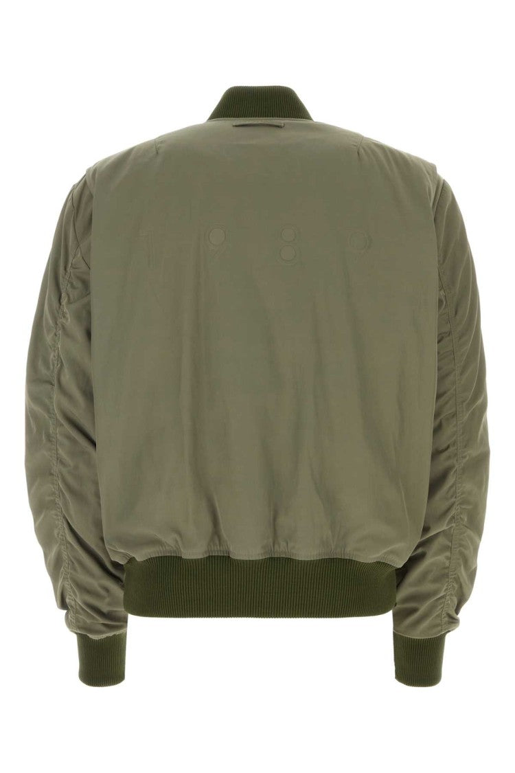 1989 Studio Army Green Polyester Bomber Jacket