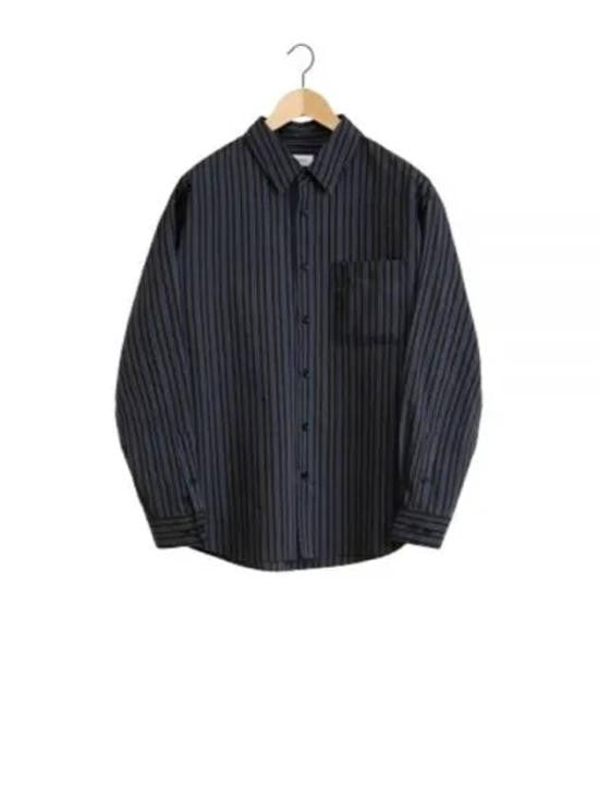 Lemaire Vertical Striped Long-Sleeve Shirt With Classic Collar And Button-Down Front