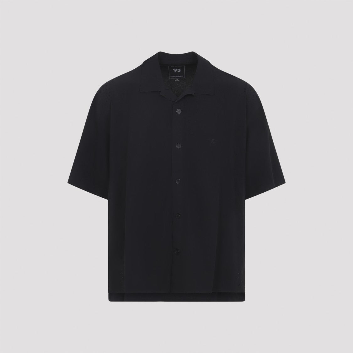 Y-3 Black Button-Down Shirt With Subtle Logo