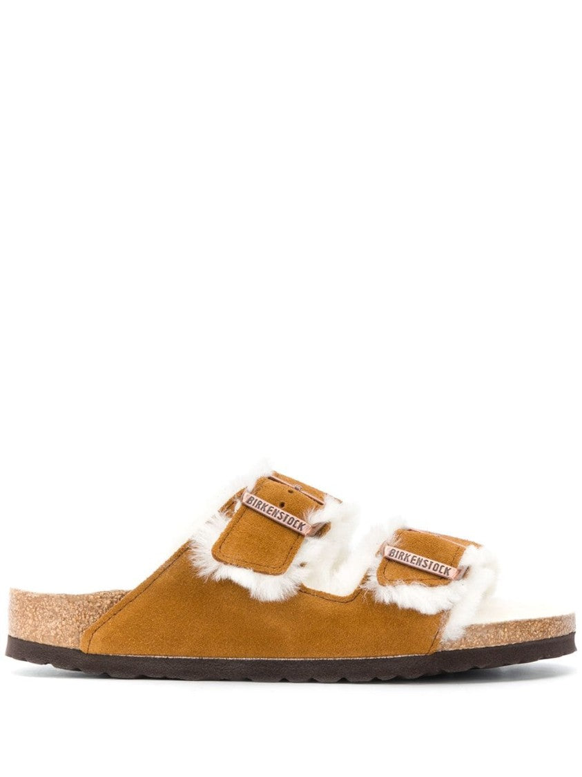 Birkenstock Faux Fur Lined Classic Sandals With Adjustable Buckles And Comfortable Footbed