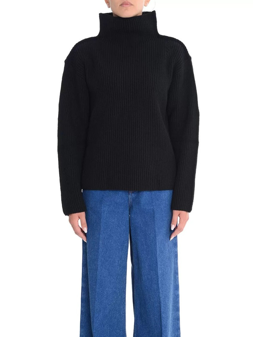 Marni High-Neck Ribbed Knit Sweater