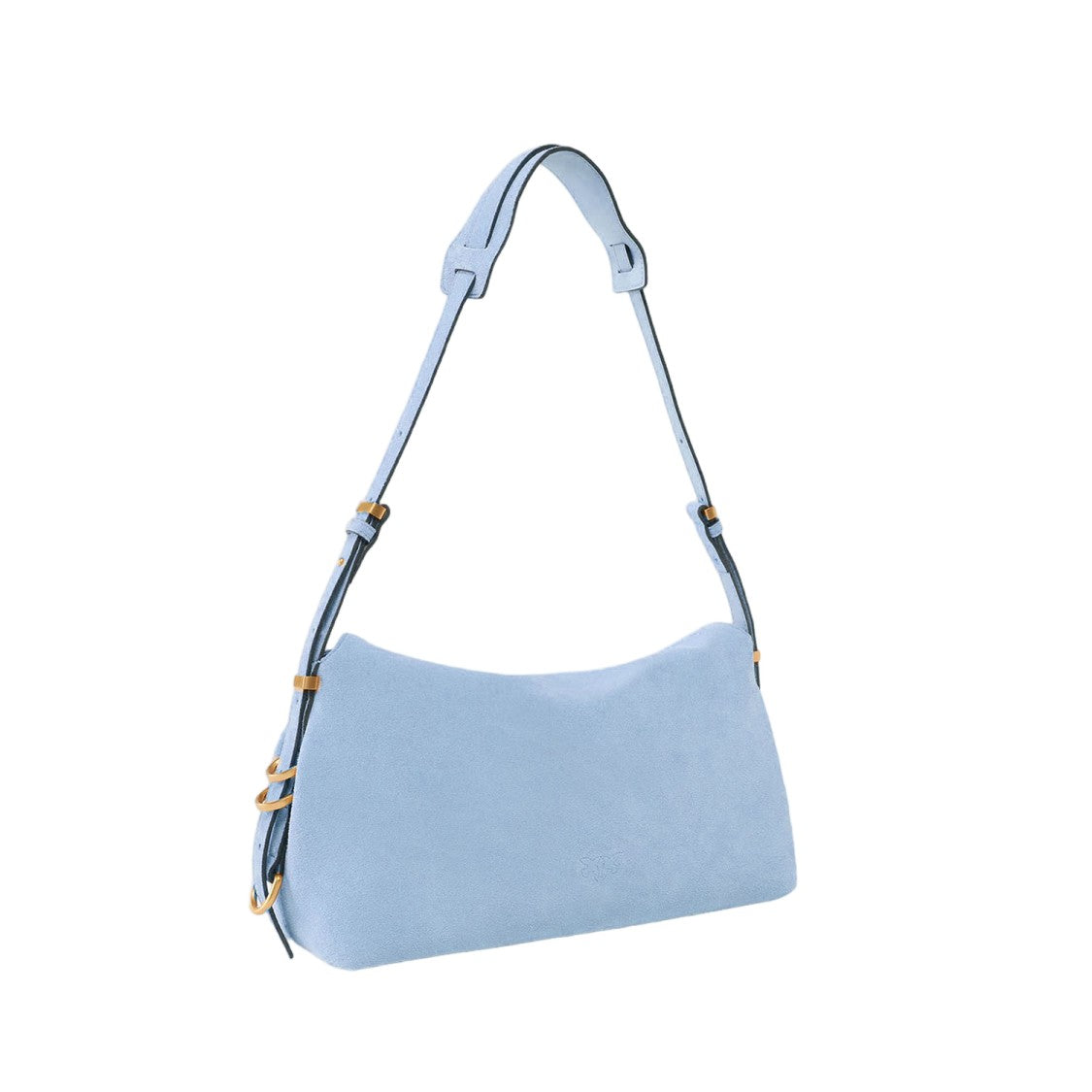 Pinko Suede Leather Handbag With Flap Closure
