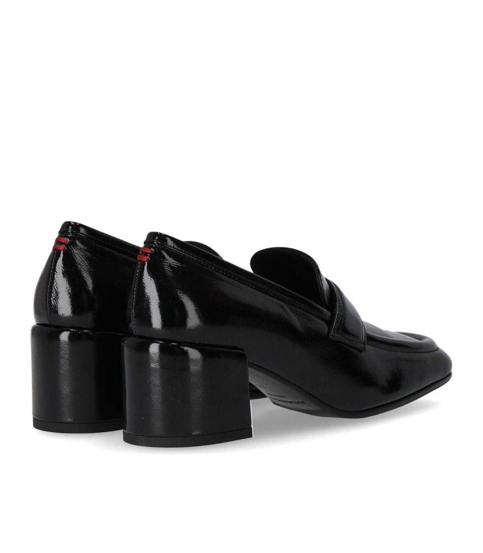 Halmanera Glaze Black Heeled Loafer