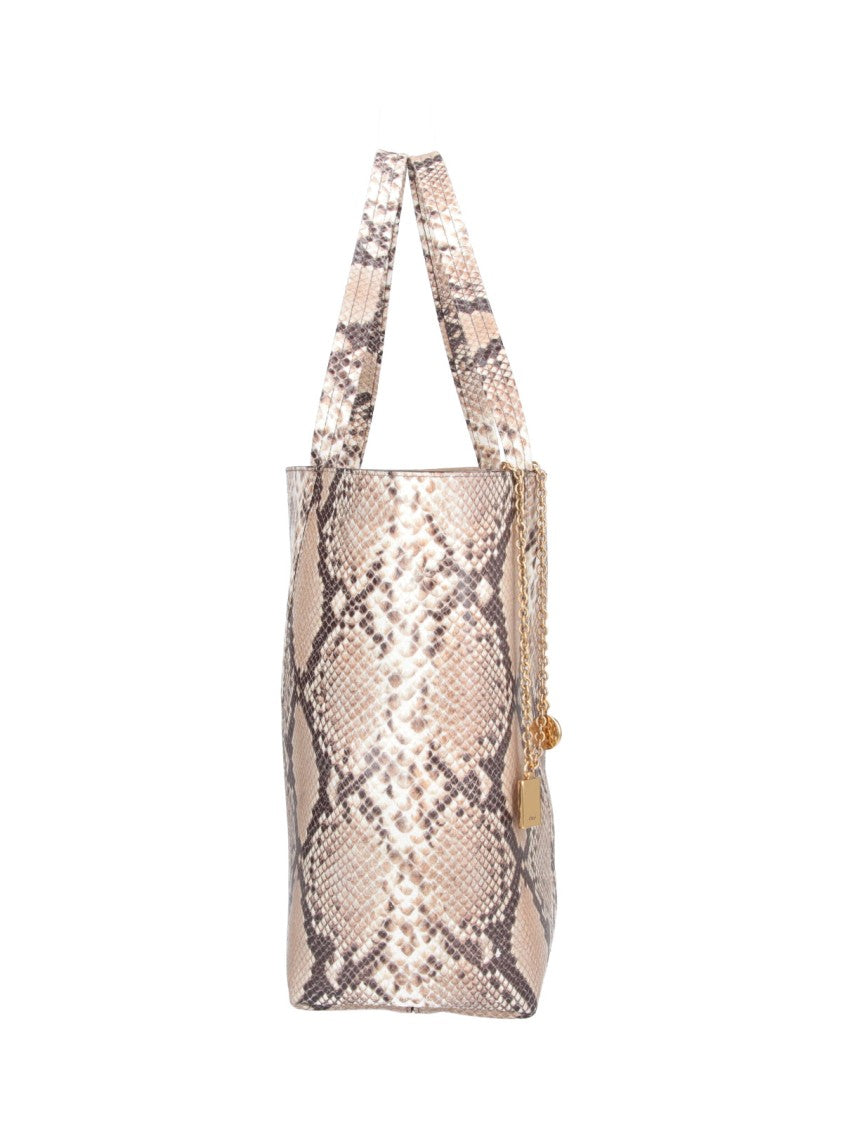 Chloé Structured Snakeskin Pattern Tote Bag