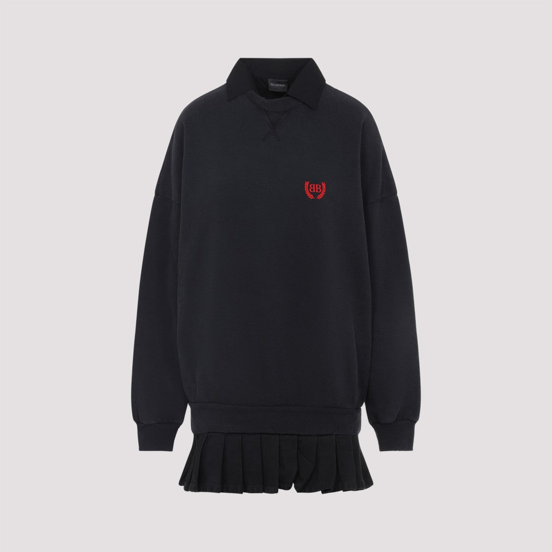 Balenciaga Hybrid Black Cotton Mini Dress