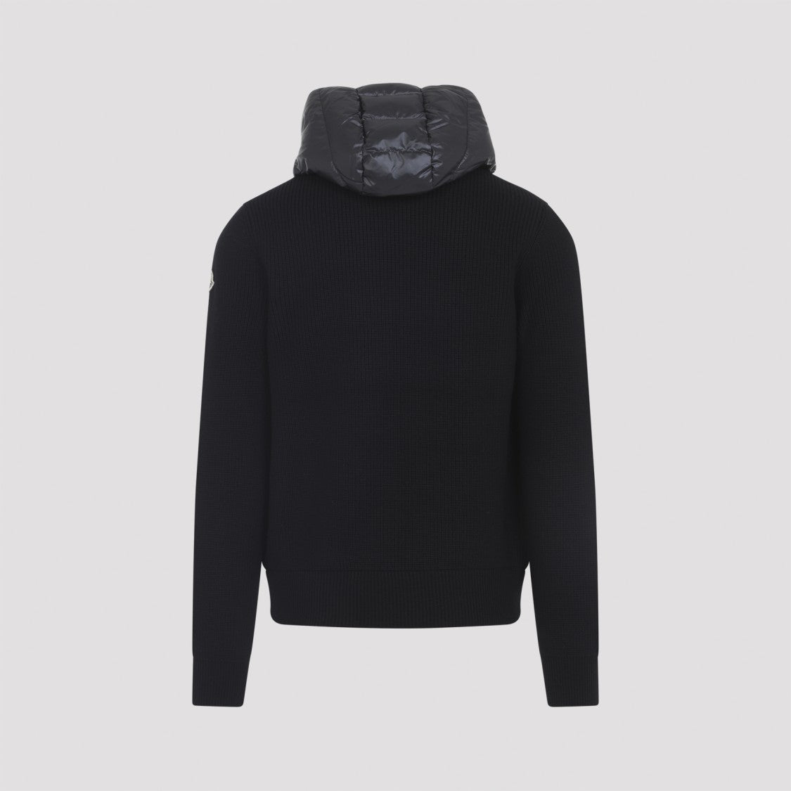 Moncler Black Virgin Wool Cardigan