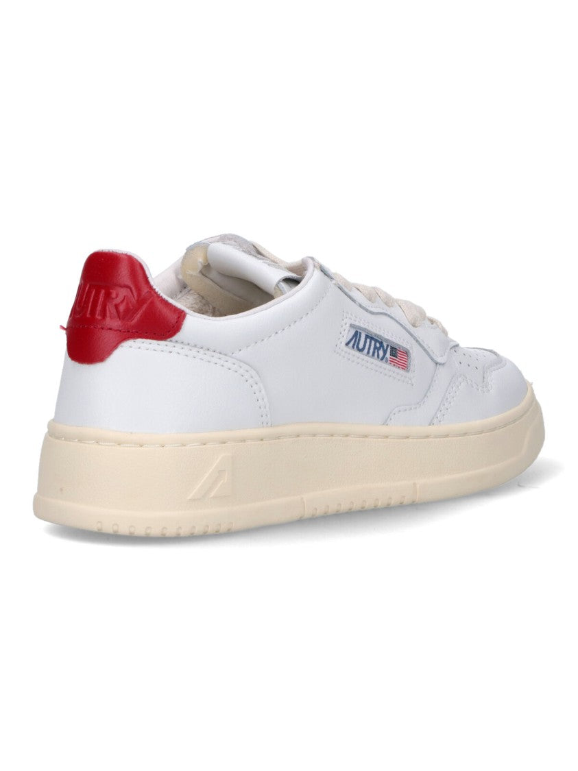 Autry Medalist' Low-Top Sneakers In White Leather