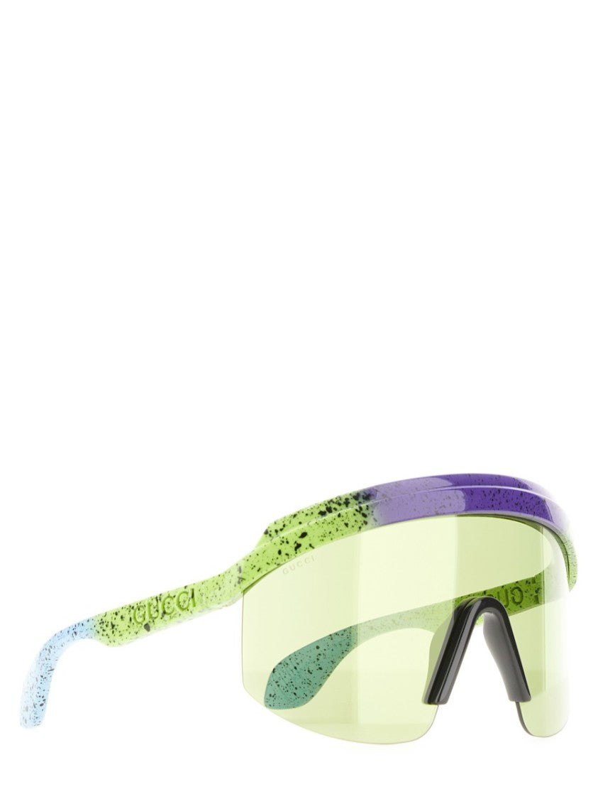 Gucci Oversized Multicolor Mask Frame Sunglasses