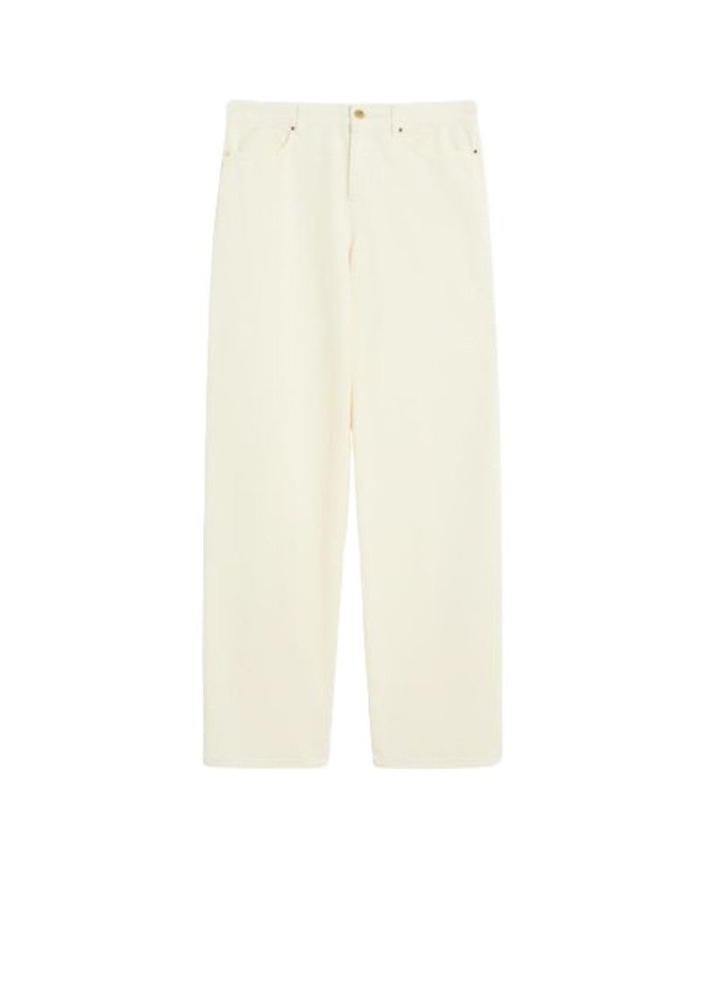 Max Mara Wide-Leg White Pants With High Waist