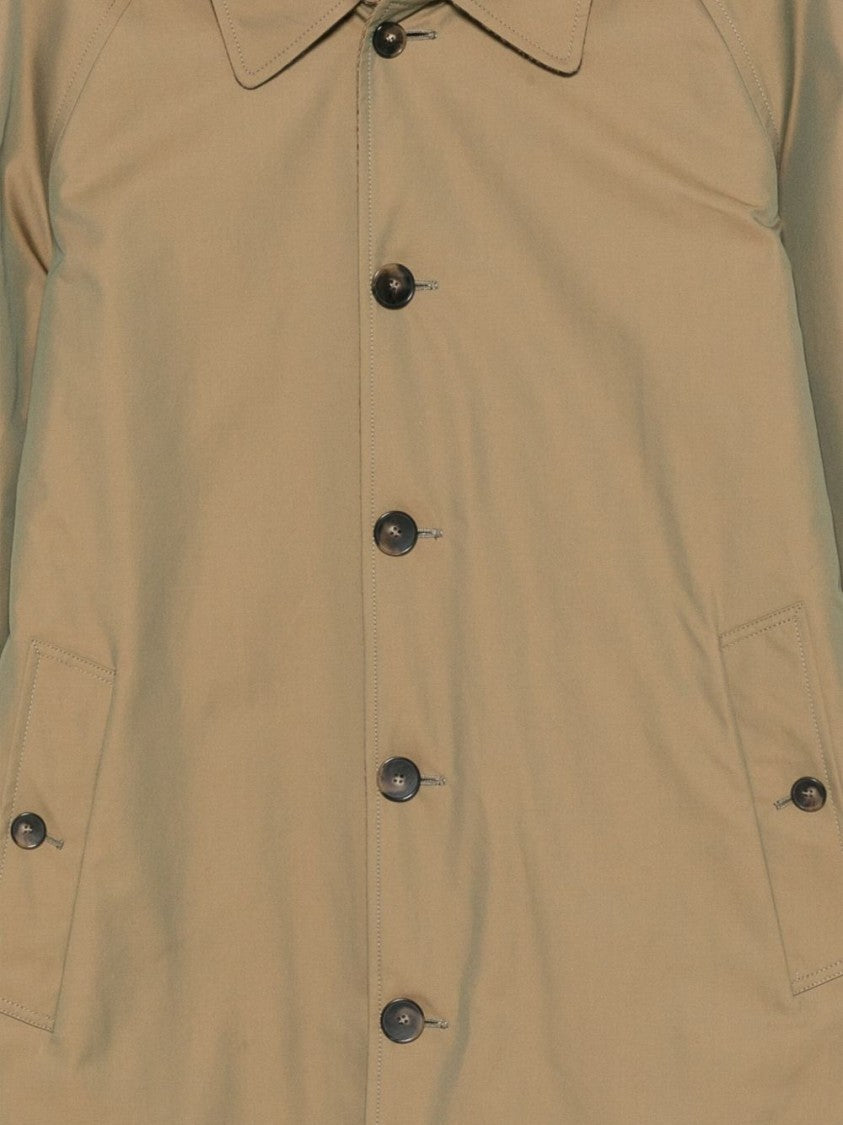 L'impermeabile Tailored Green Overcoat With Classic Silhouette