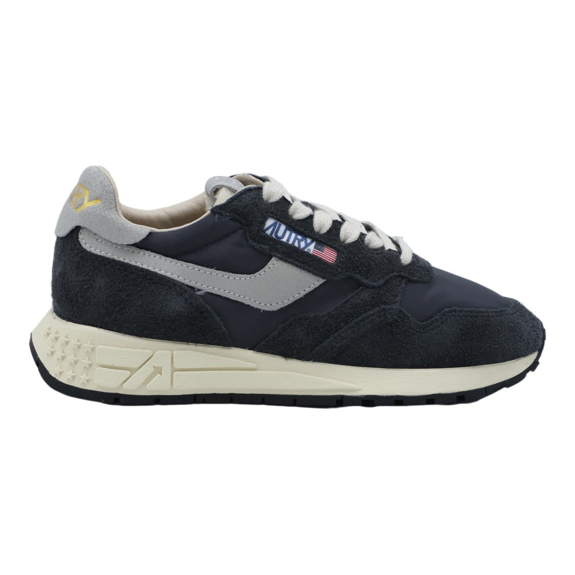 Autry Lace-Up Sneakers With Suede And Smooth Fabric Panels