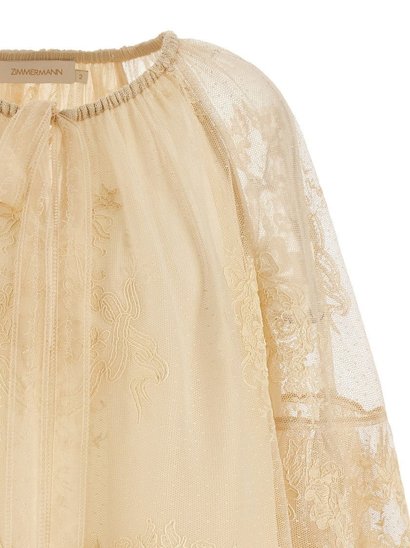 Zimmermann 'Hypnotic Tiered Lace' Blouse