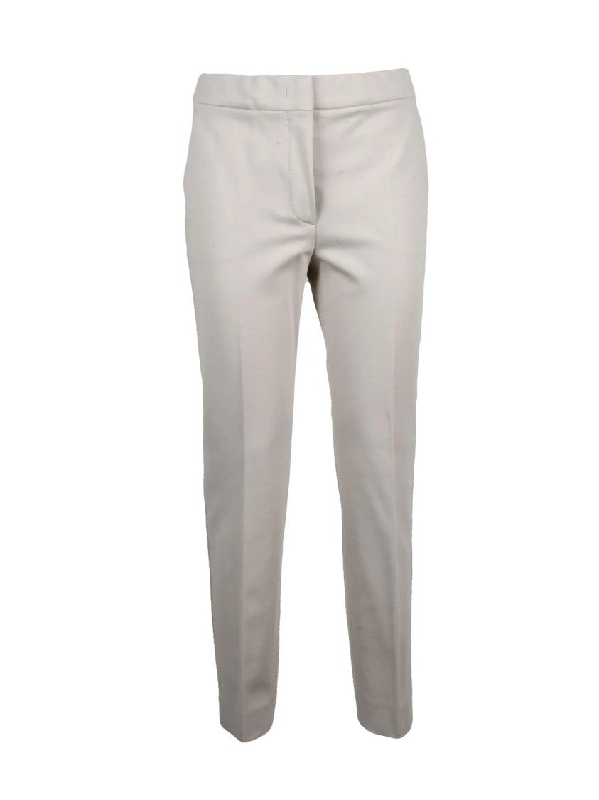 Max Mara Beige Viscose-Blend Pegno Stretch Formal Pants