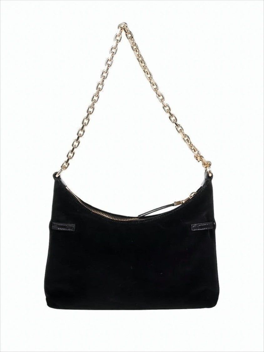 Givenchy Cotton Canvas Shoulder Bag With Gold-Tone Chain And Elegant Accents