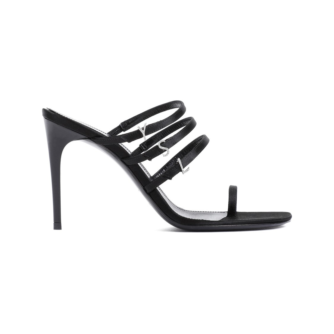 Saint Laurent Jerry 95 Black Textile Sandals
