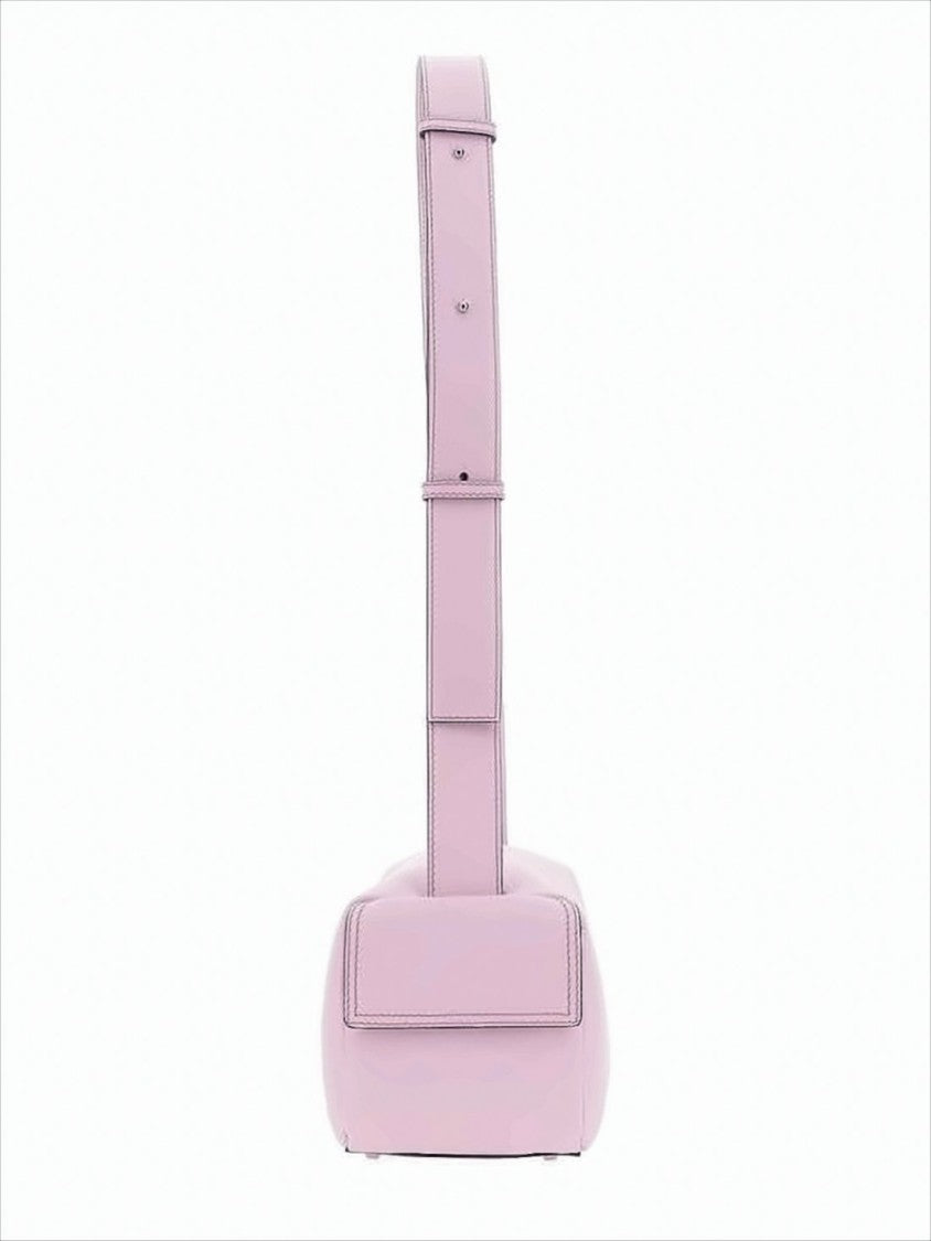 Sunnei Rectangular Pink Cowhide Leather Shoulder Bag