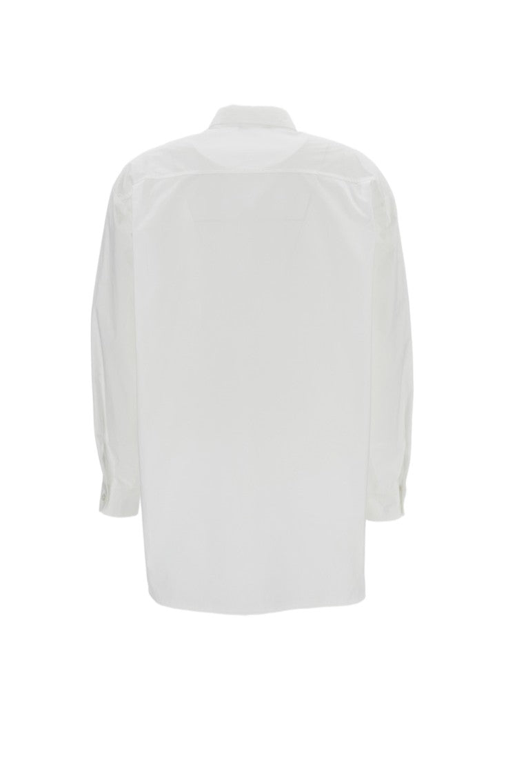 Dusan White Cotton Shirt With Pointed Collar