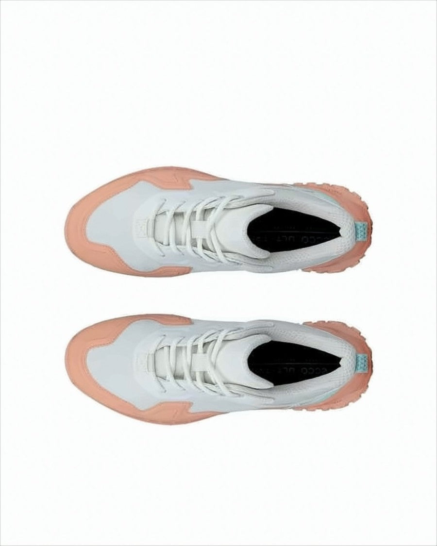 Ecco Recycled Polyester Sneakers With Peach Rubber Sole