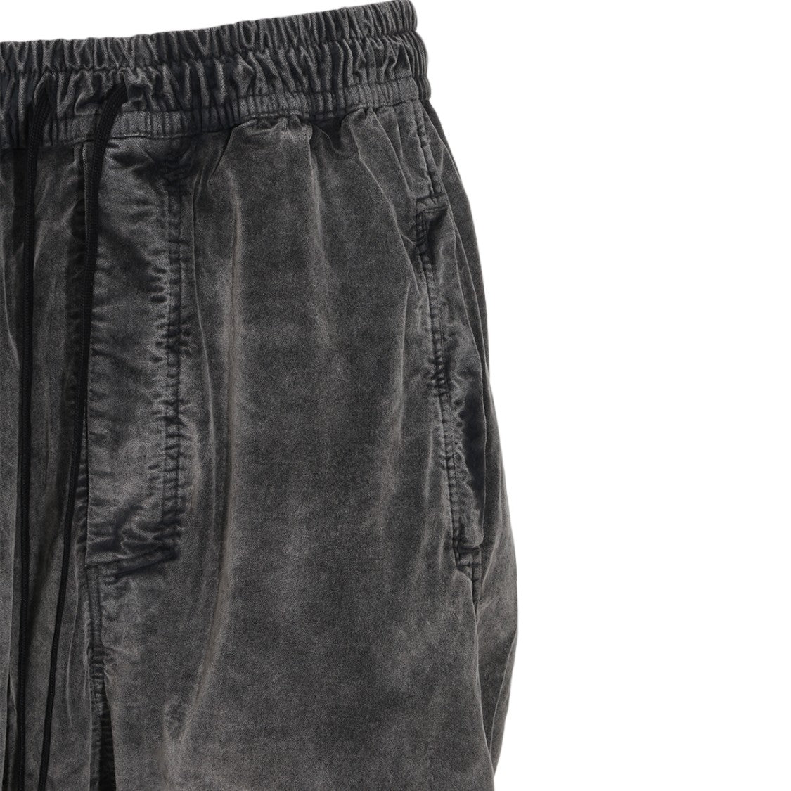 Thom Krom Relaxed Fit Trousers With Distressed Texture And Adjustable Waistband