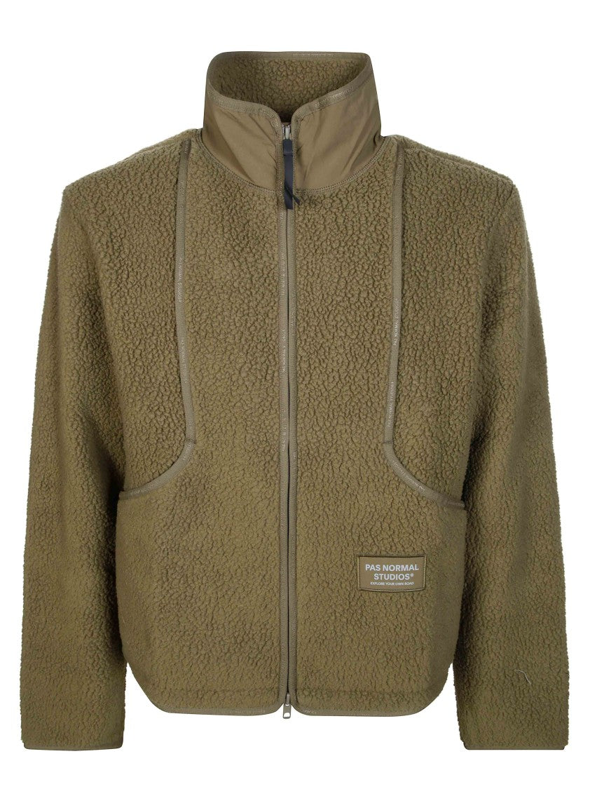 Pas Normal Studios Off-Race Pile High Collar Textured Fleece Jacket