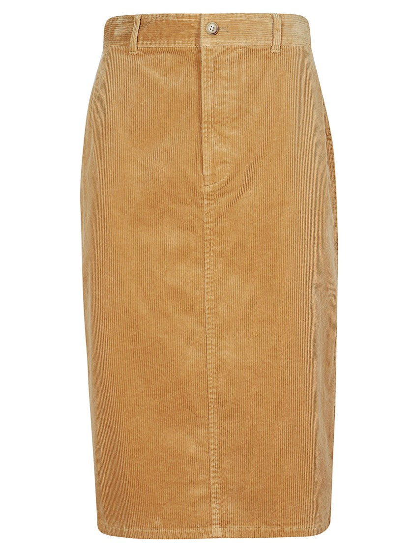 Polo Ralph Lauren Mid-Length Pencil Skirt In Corduroy