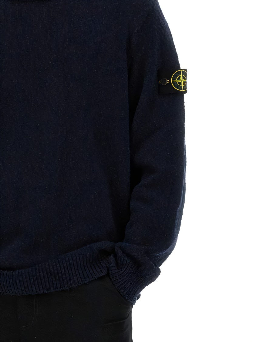 Stone Island Black Crew Neck Sweater