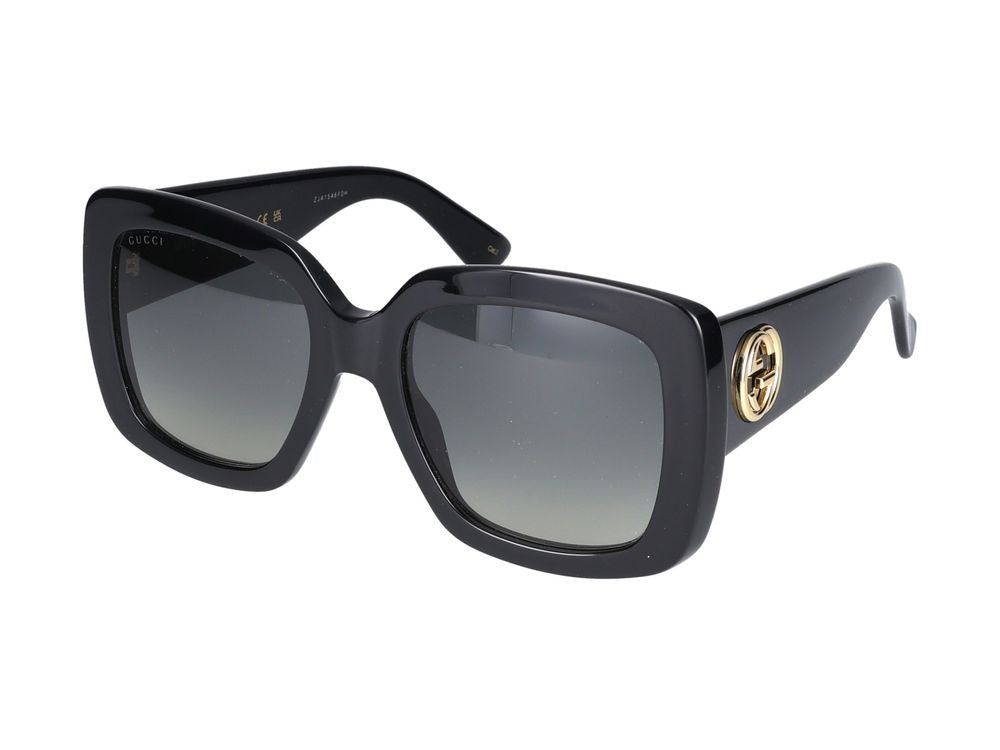 Gucci Black Oversized Acetate Square Frame Sunglasses
