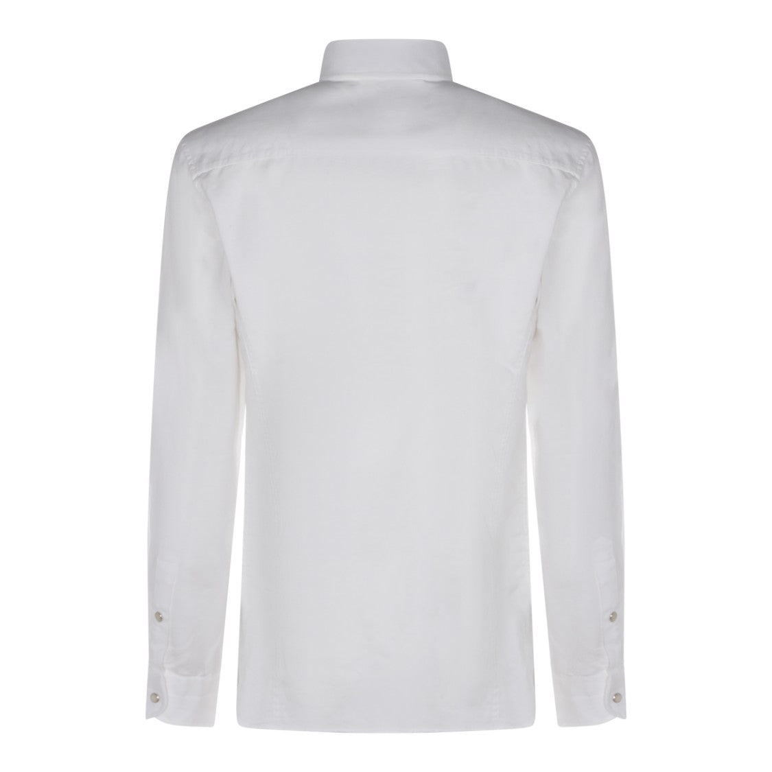 Tom Ford Classic White Cotton Shirt With Button-Down Front