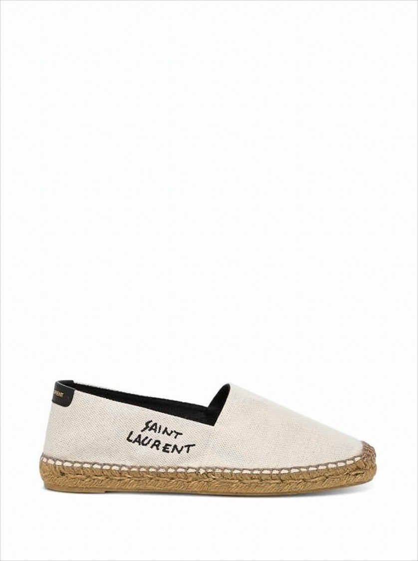 Saint Laurent Natural Woven Jute Sole Espadrille Sneakers