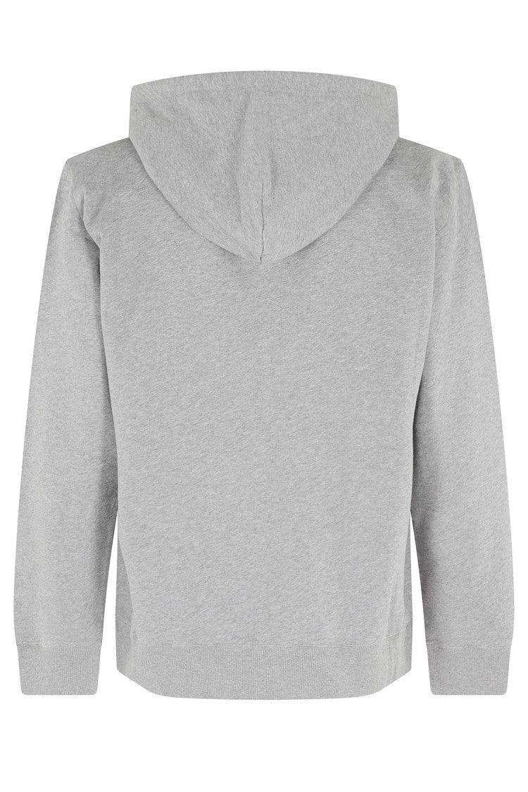 Mm6 By Maison Margiela Gray Full Zipper Patch Hooded Cotton Sweatshirt