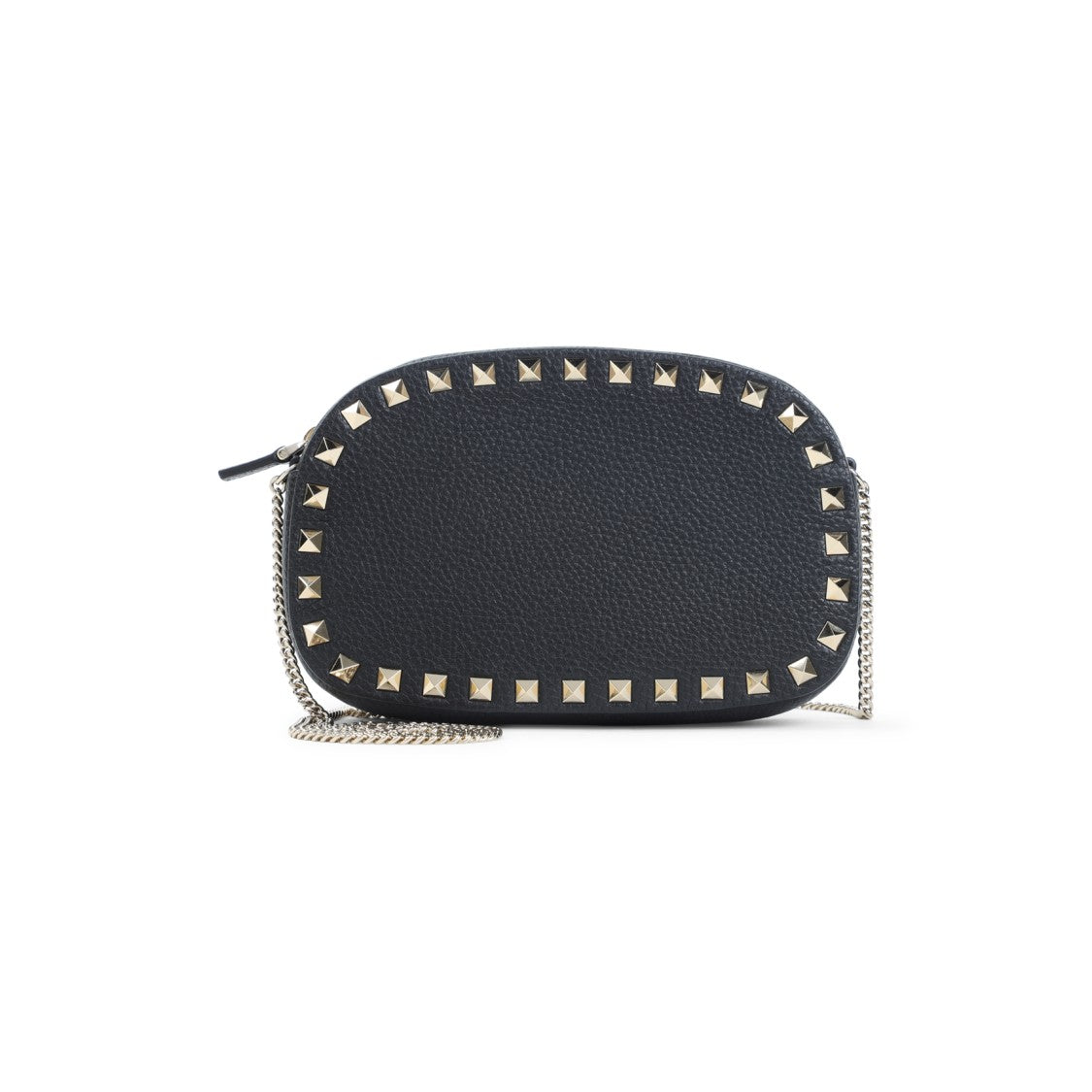 Valentino Garavani Black Calf Leather Rockstud Mini Bag