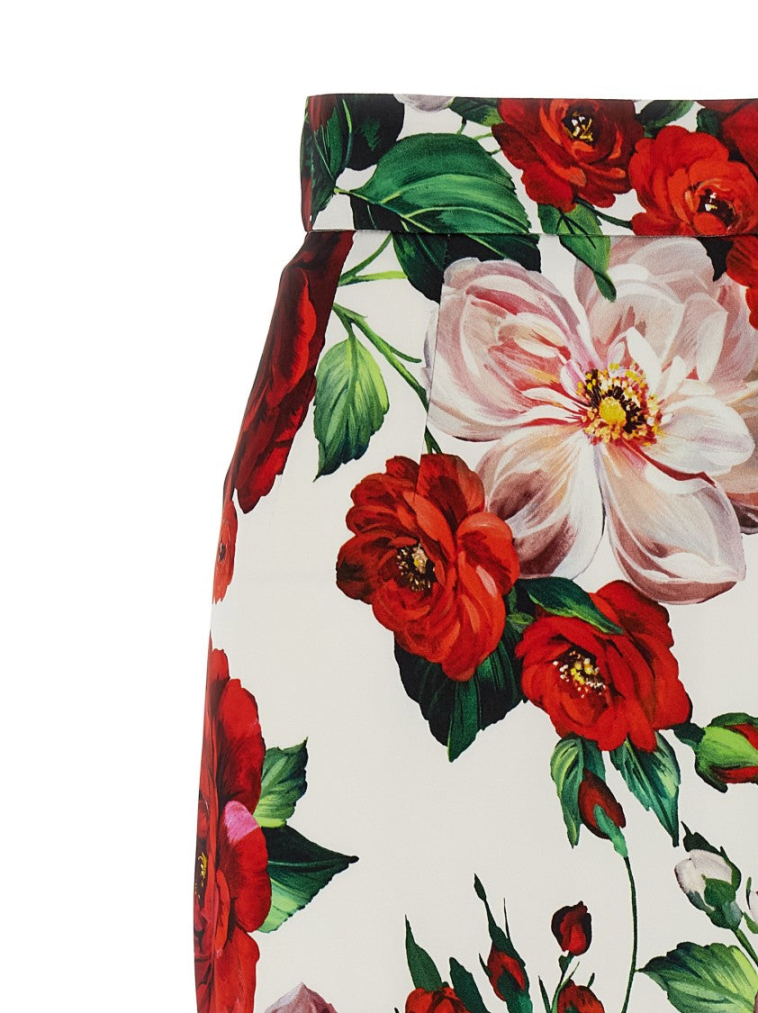 Dolce & Gabbana Floral Print Longuette Skirt