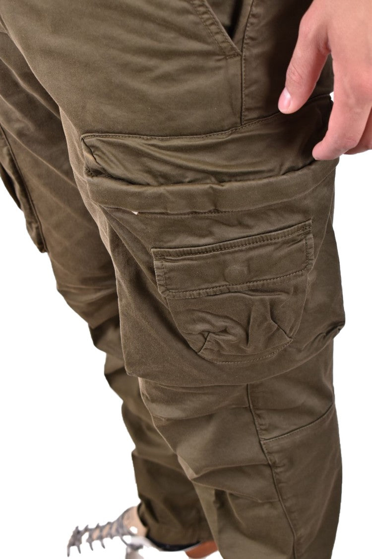 Diesel Green Cotton Cargo Pants