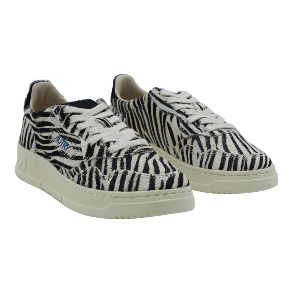 Autry Bold Zebra Stripe Low-Top Autry Sneakers