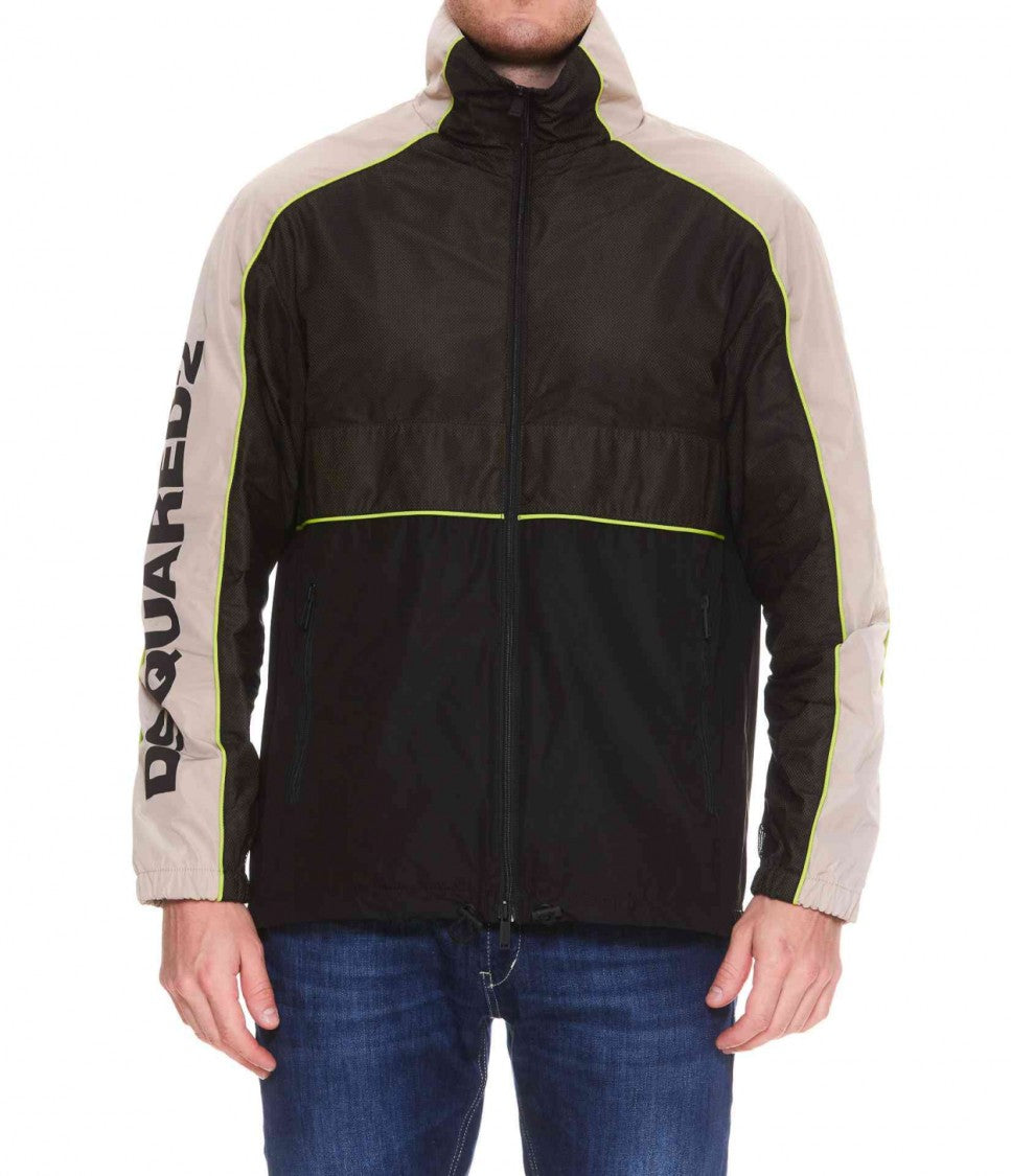 Dsquared2 Black Technical Polyester Jacket