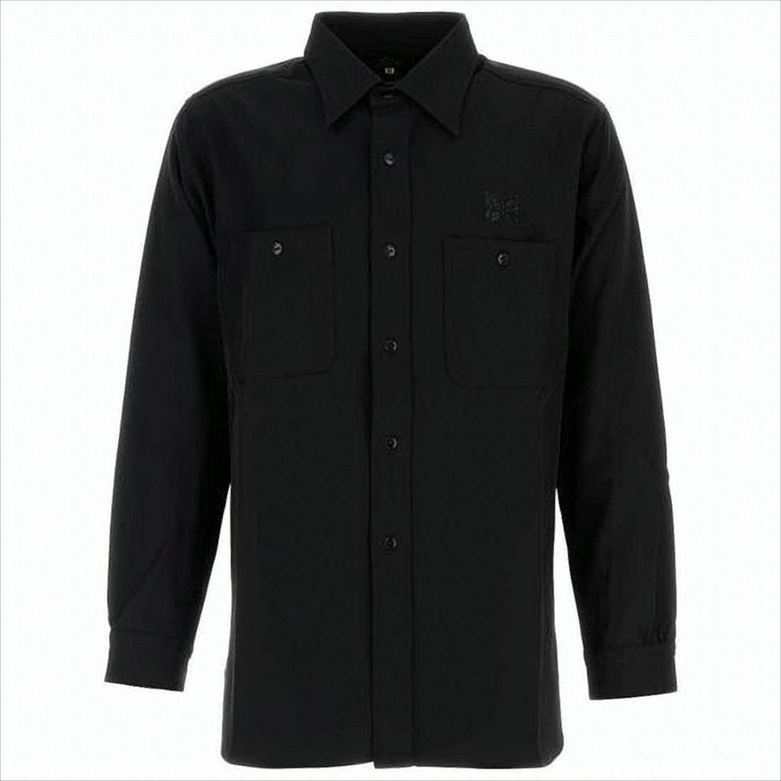 Needles Black Long-Sleeve Shirt Jacket With Classic Collar And Tailored Fit