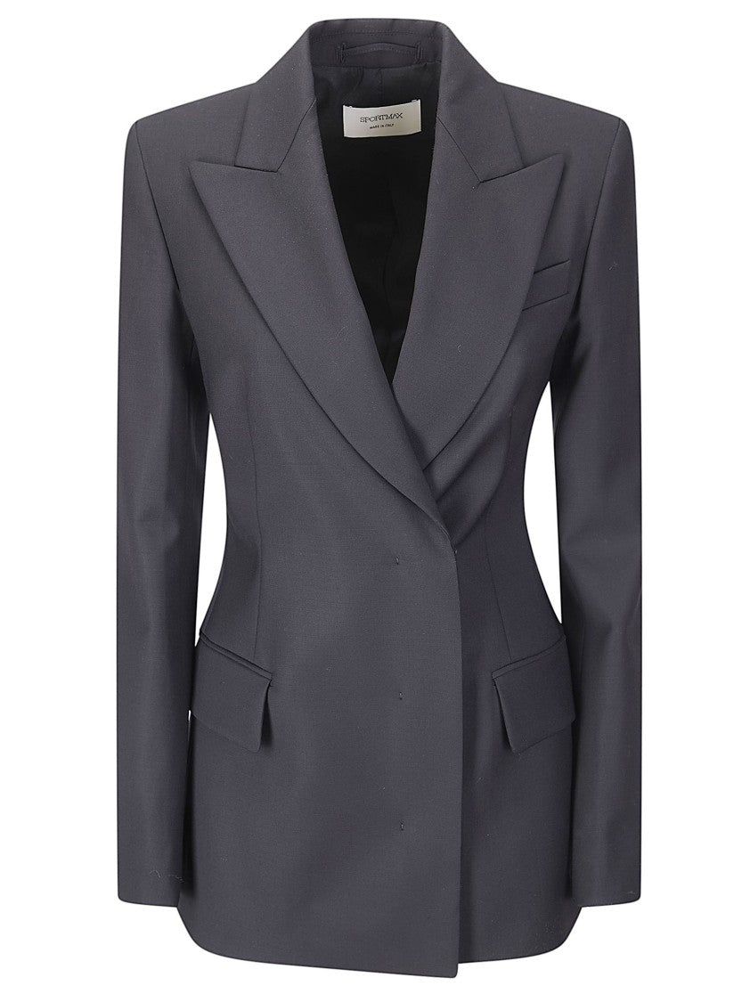 Sportmax Black Fate Double-Breasted Blazer