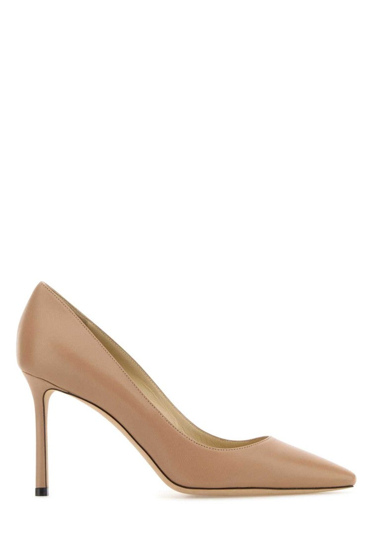 Jimmy Choo Antiqued Pink Leather Romy 85 Pumps