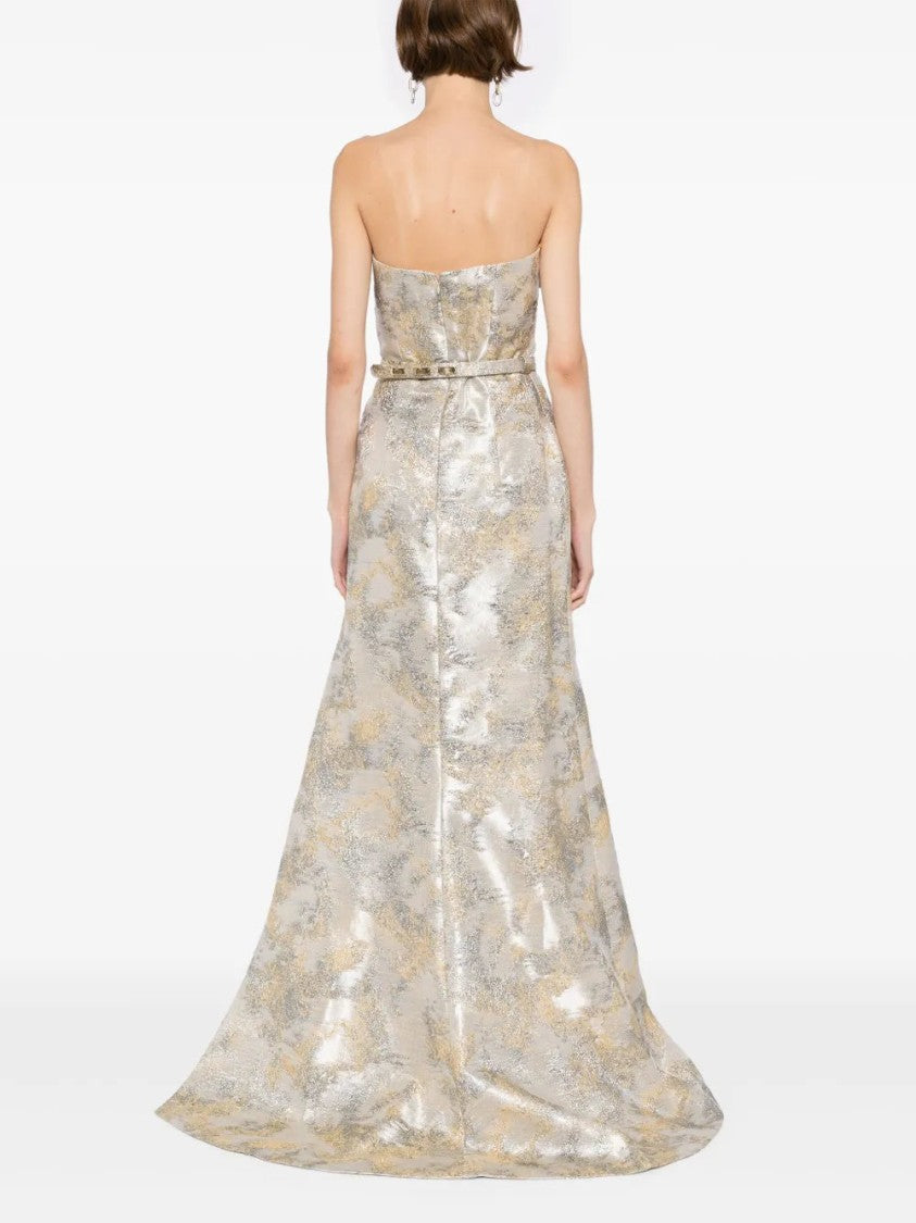 Saiid Kobeisy Brocade Long Fitted Dress