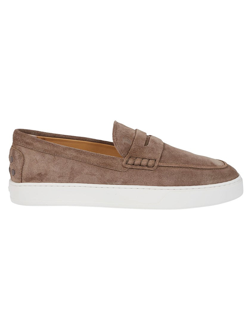 Tod's Slip-On Suede Moccasins With Classic Penny Loafer Strap