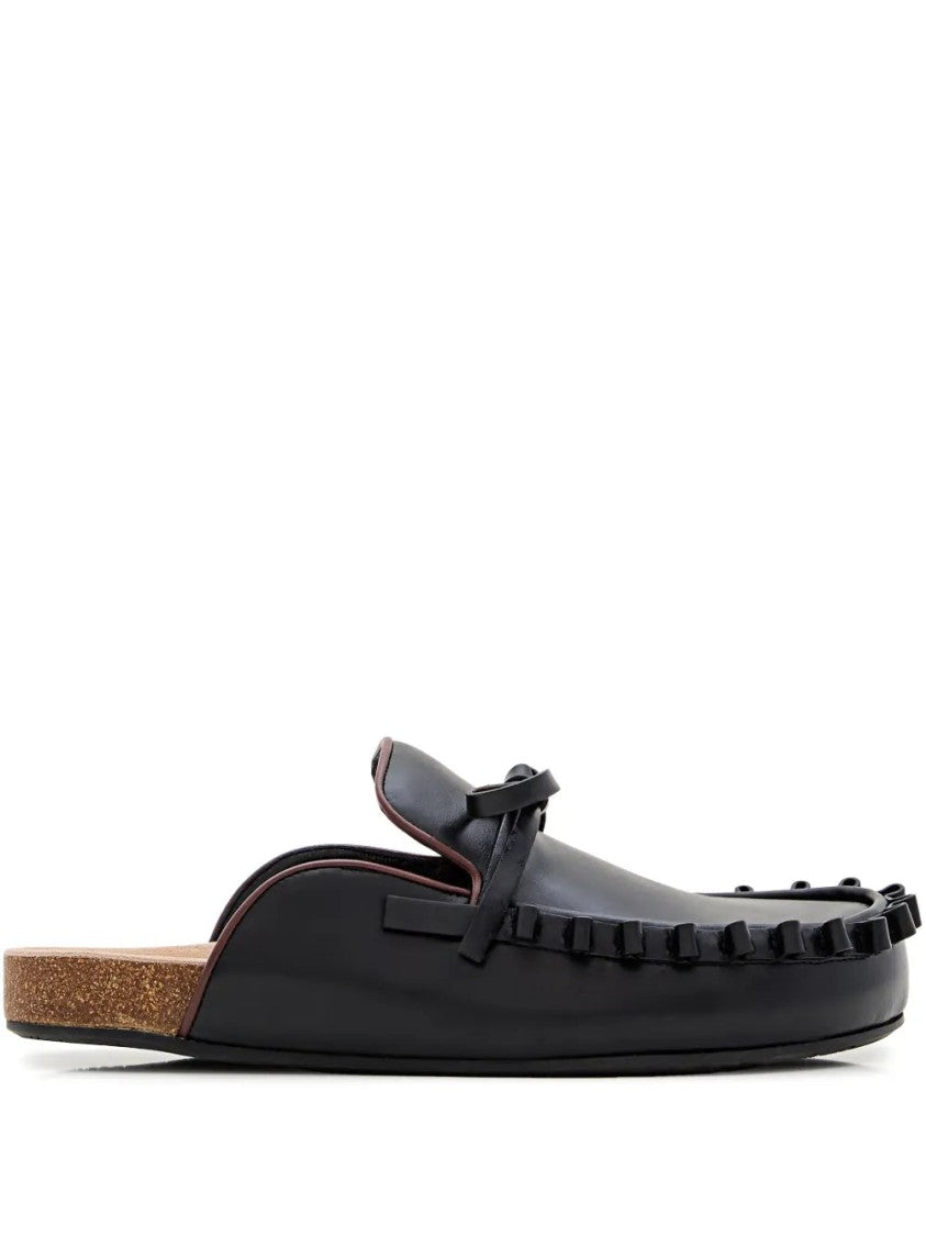 J. W. Anderson Black Bow Tie Leather Mules