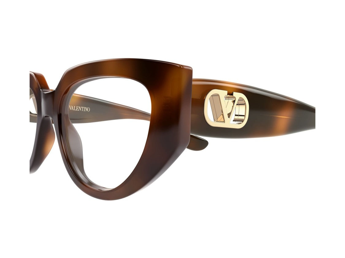 Valentino Gold Vg0004o Acetate Oversized Cat-Eye Eyeglasses