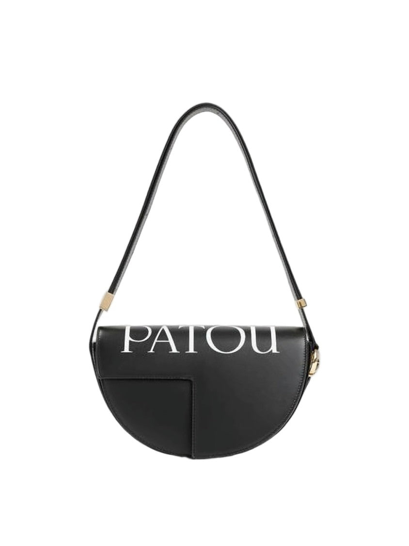Patou Half-Moon Calf Leather Shoulder Bag