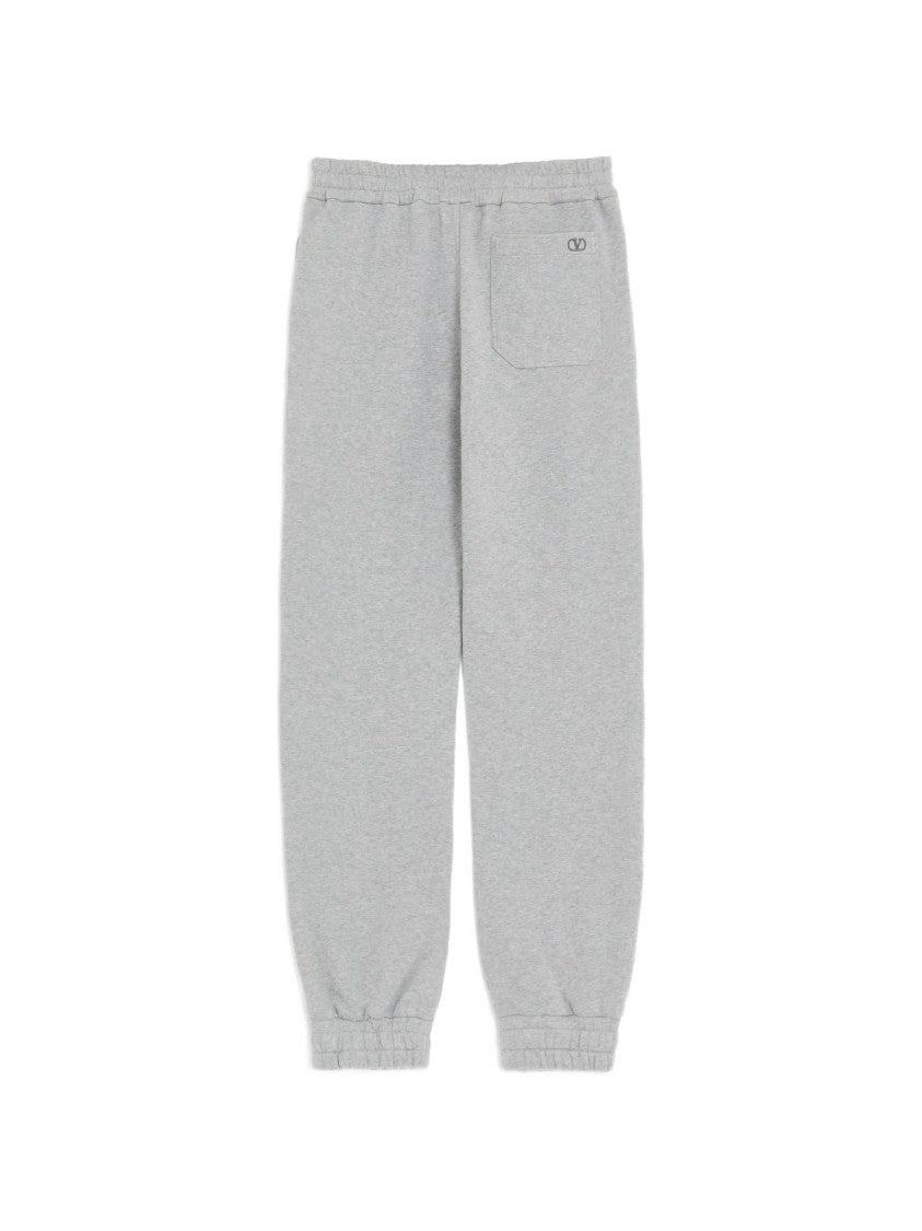 Valentino Jersey Bottom Heathered Cotton Track Pant