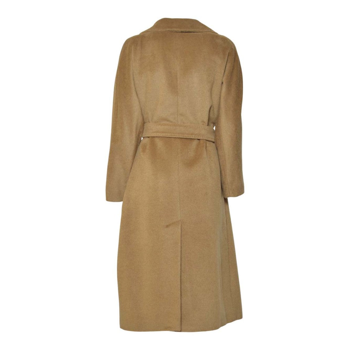 Max Mara Long Camel-Colored Coat With Wide Lapel