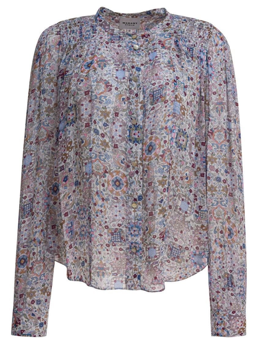Isabel Marant Étoile Beige Long-Sleeved Shirt With Floral