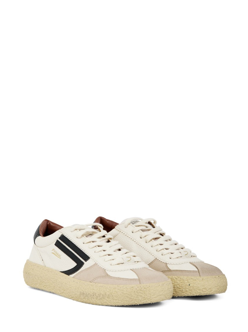 Puraai Vintage-Inspired Minimalist Sneakers In Vegan Leather