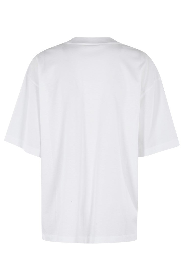 Marni Oversized Crew Neck T-Shirt With Scribbled Logo